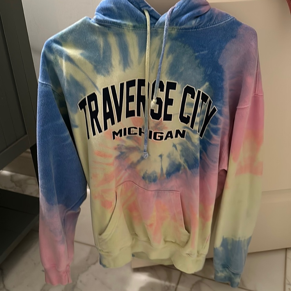 Tie-Dye Traverse City Michigan Sweatshirt
